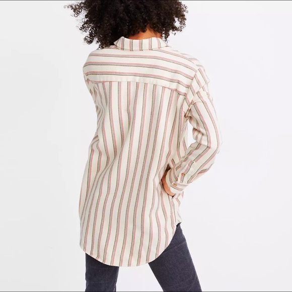Madewell – Flannel Sunday Shirt in Claxton Stripe (with pockets!) 💛 - Picture 7 of 10